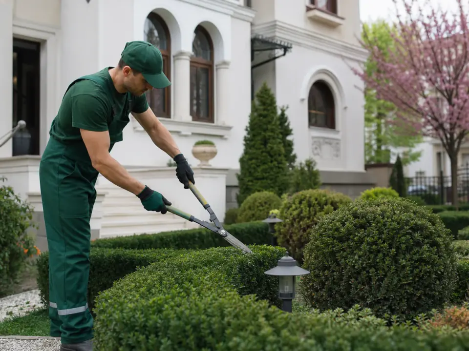 Tăiere gard viu și arbuști ornamentali — întreținere grădină profesională